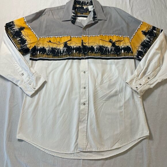 Roper Other - Vintage 90's Pearl Snap Western Rodeo Shirt Men's XL